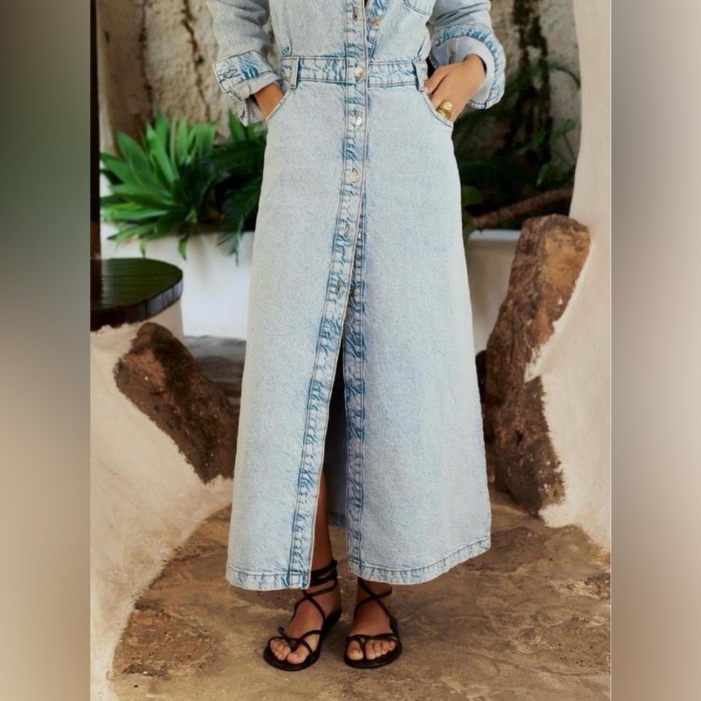 Denim Maxi Dress - Picture 6 of 13